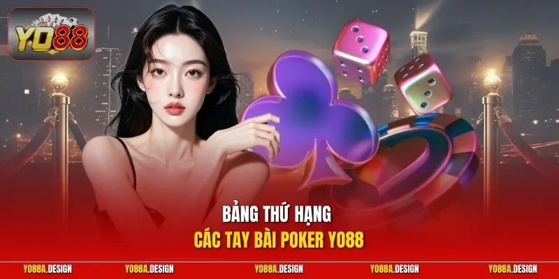Bảng thứ hạng các tay Bài Poker YO88