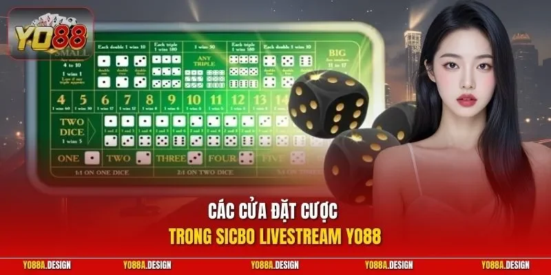 Các cửa đặt cược trong Sicbo Livestream YO88
